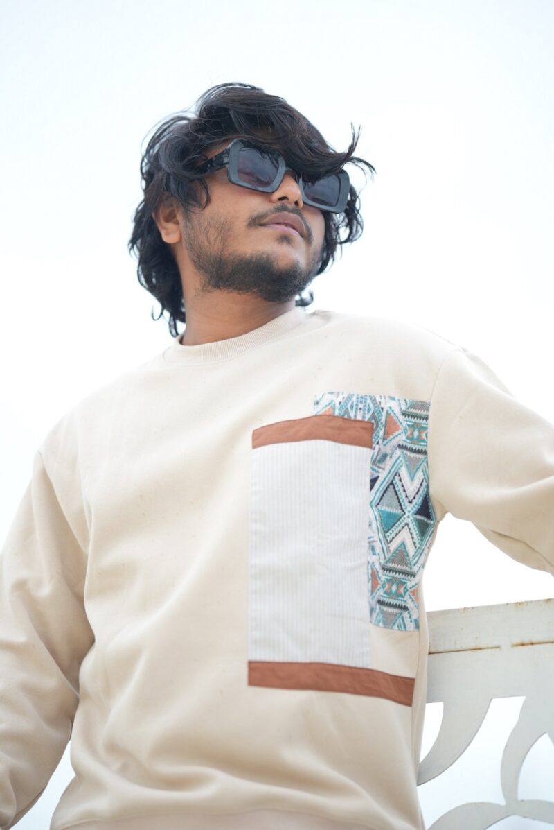 Patchwork Fusion Crewneck BRG Finery (3)