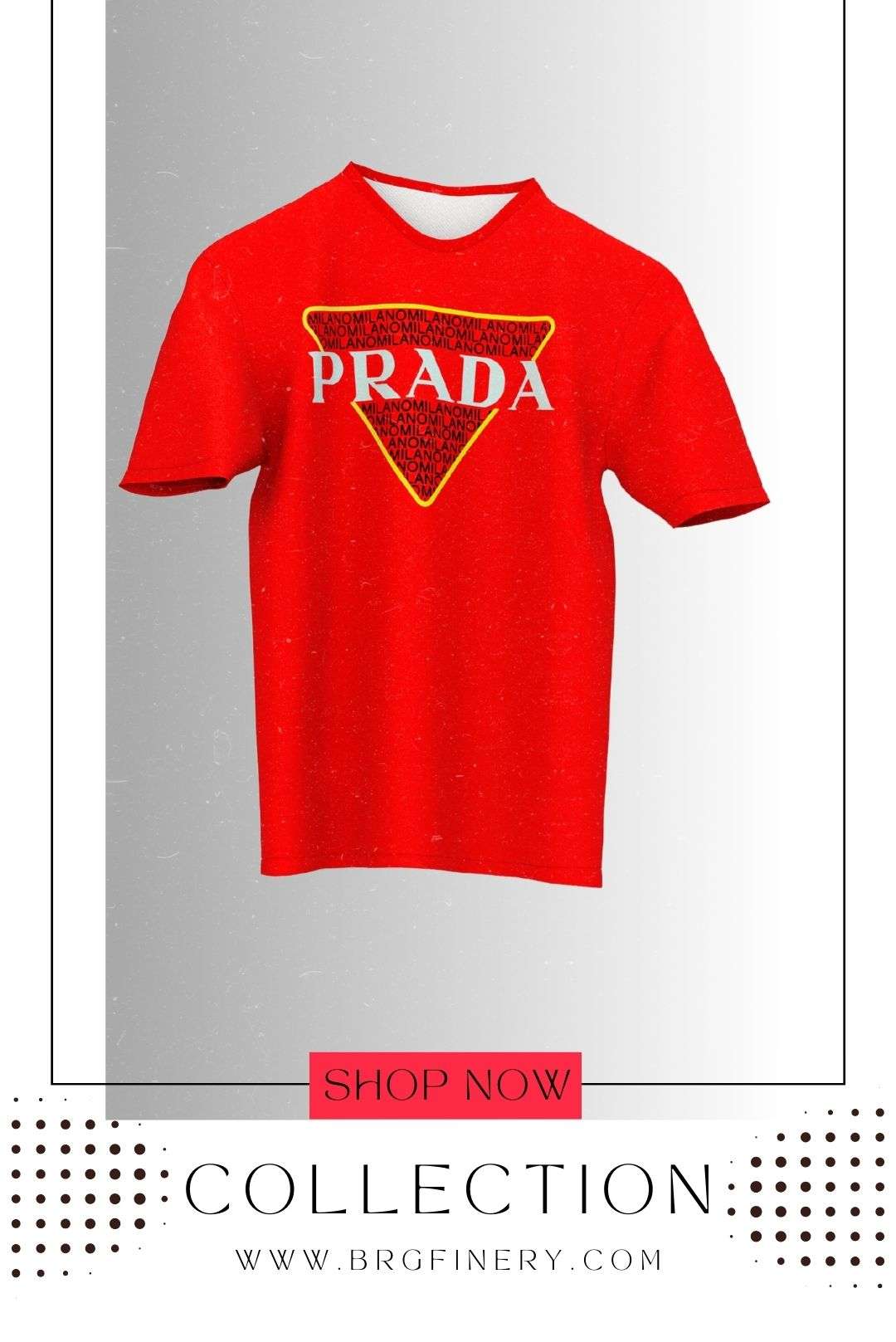 Unisex Oversized T-Shirt _ Premium Fabric with Prada-Inspired Print - brg-finery